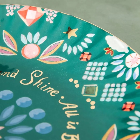 New🌟Anthropologie-Danielle Kroll Making Spirits Bright Dessert Plate - Picture 2 of 5
